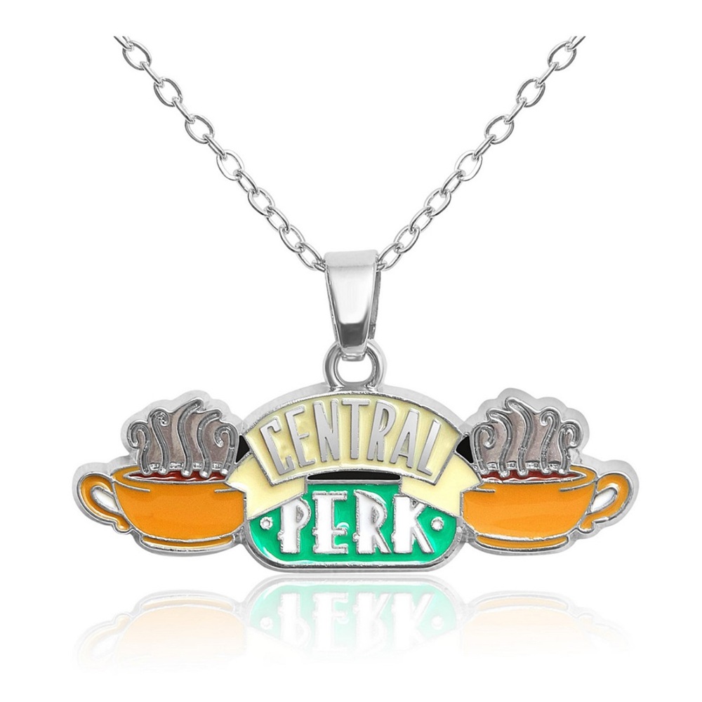 Friends Central Perk Fashion Silver Tone 18” Necklace & Pendant NEW!!!☕️